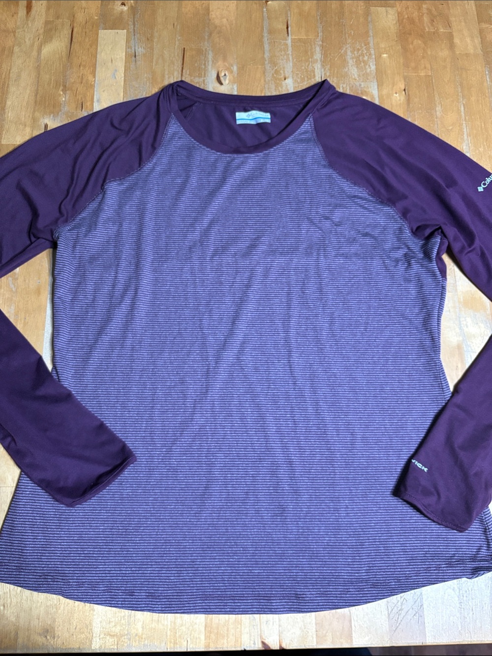 Columbia Womens Purple Omni-wick Long-Sleeve Performance Shirt